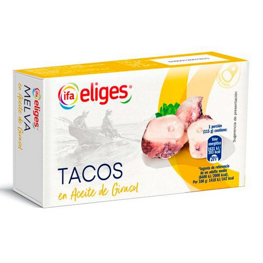 Tacos de pulpo en aceite vegetal - Eliges - 72g