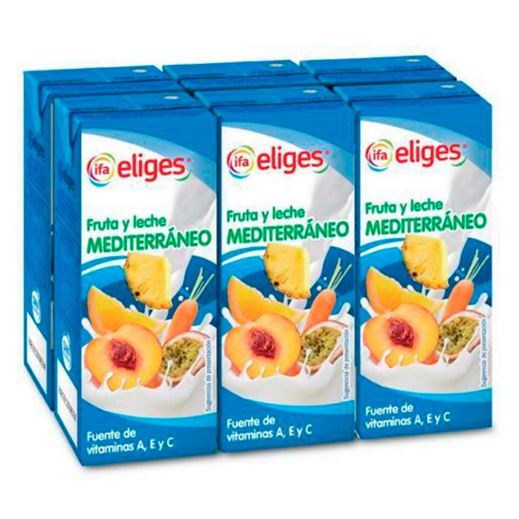 Zumo de fruta y leche mediterráneo - Eliges - 6x200ml