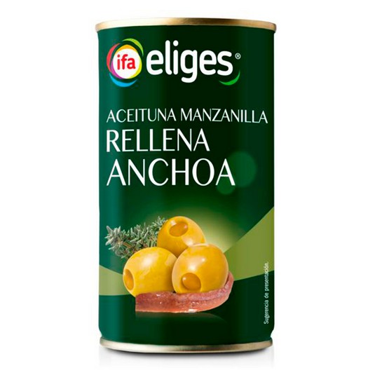 Aceitunas gigantes manzanilla rellena anchoa - Eliges - 350g