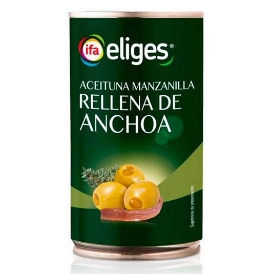 Aceituna manzanilla rellena de anchoa - Eliges - 600g