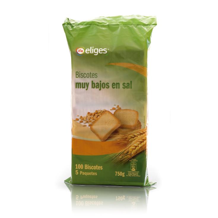 Biscotes bajos en sal - Eliges - 750g