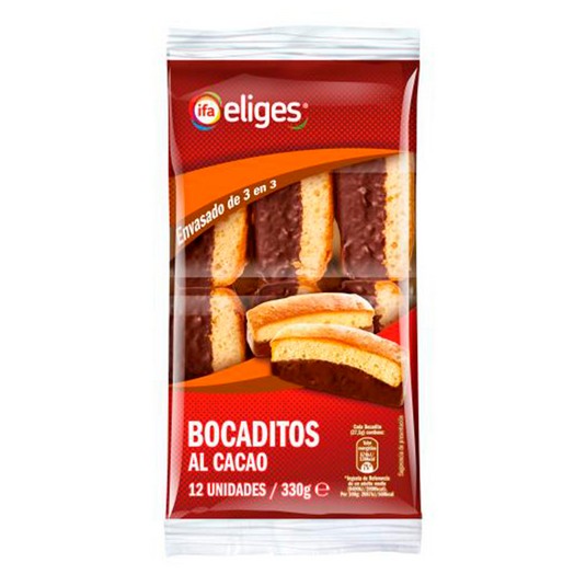 Bizcochitos de cacao 12 uds - Eliges - 330g