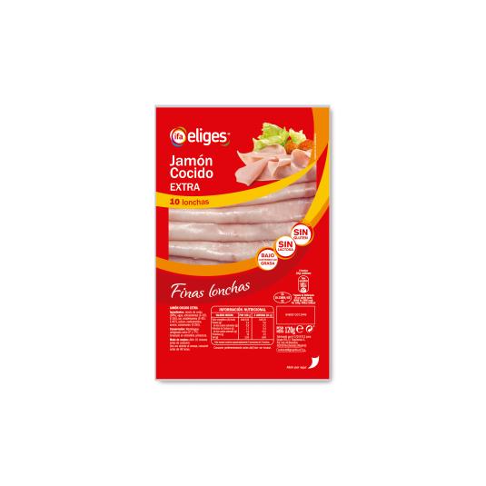 Jamón cocido extra finas lonchas - Eliges - 120g