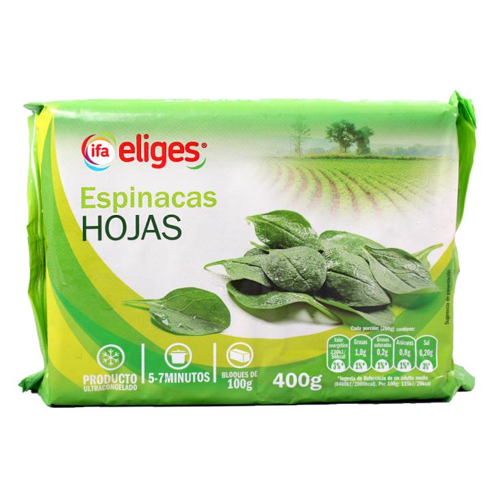 Espinacas hoja 400g