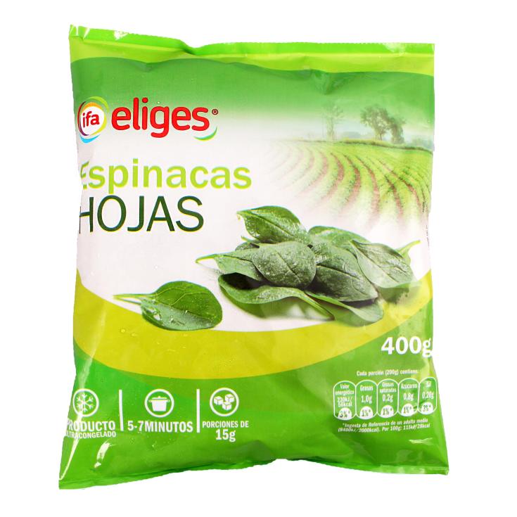 Espinacas hoja 400g