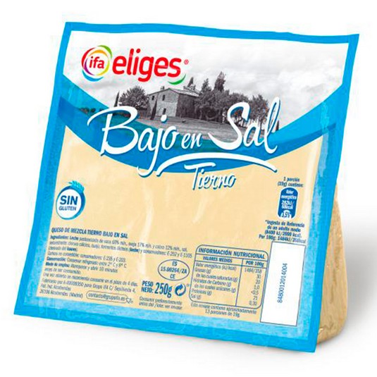Queso mezcla tierno bajo en sal - Eliges - 250g