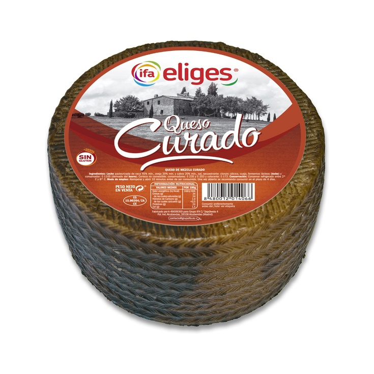 Queso curado entero peso variable pieza de 3kg