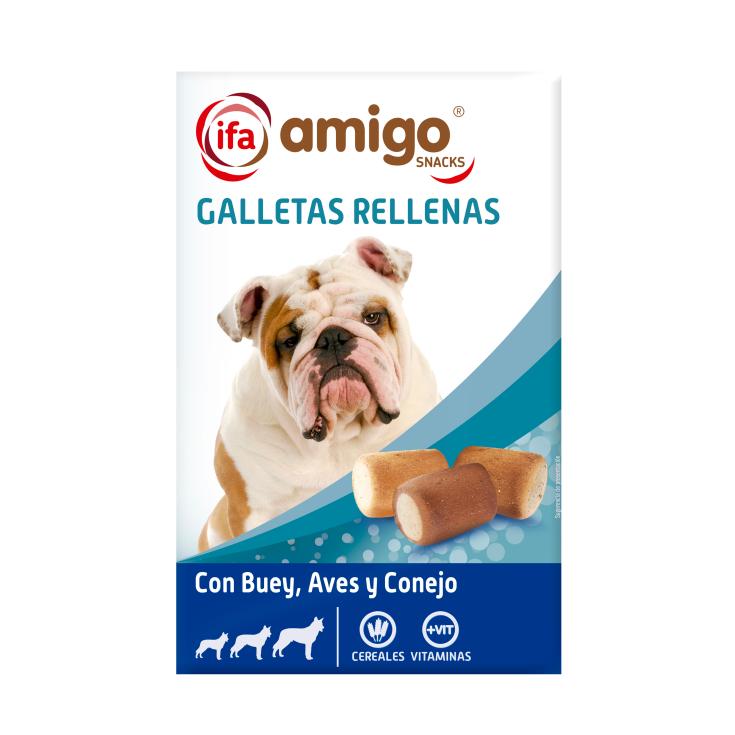 Snacks de perro galletas rellenas - 500g