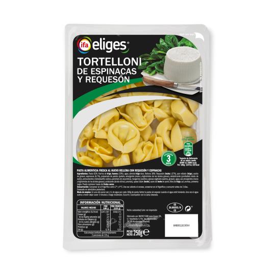 Tortelloni Espinacas y Requesón 250g