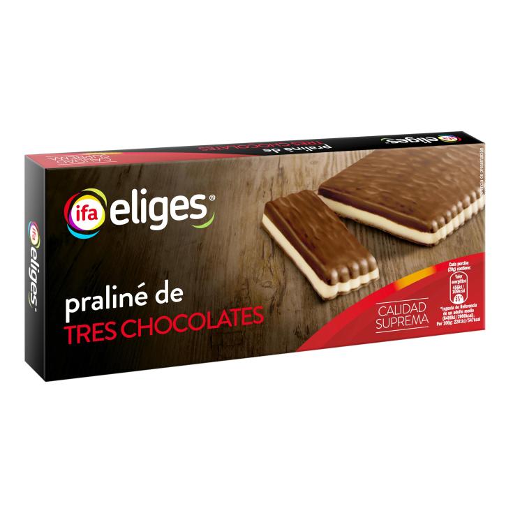 Turrón Praliné 3 Chocolates 200g