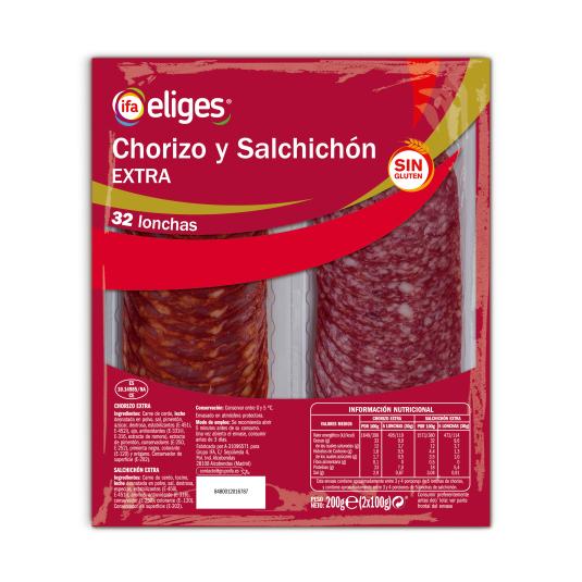 Salchichón + Chorizo - Eliges - 2x100g
