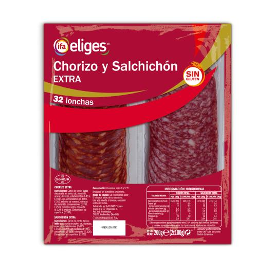 Salchichón + Chorizo - Eliges - 2x100g