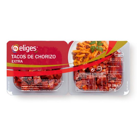 Tacos de chorizo - Eliges - 2x75g