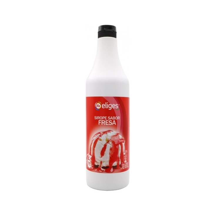 Sirope de fresa en botella de 1,2L