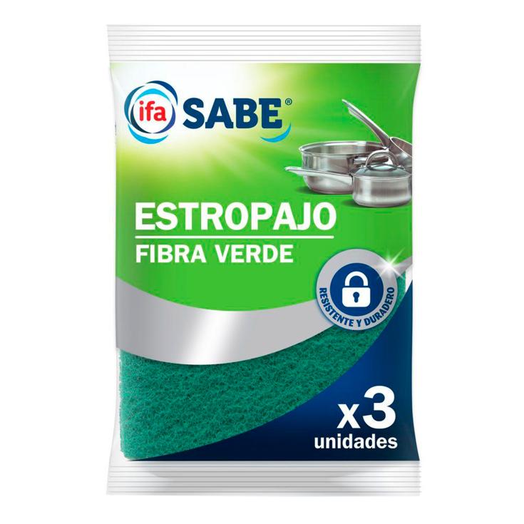 Estropajo Fibra Verde 3 uds