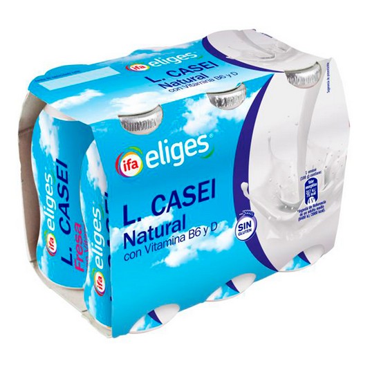 Yogur líquido natural L. Casei - Eliges - 6x100g