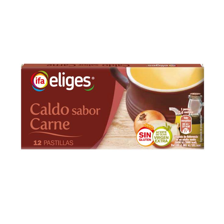 Caldo de carne 12 pastillas - Eliges - 120g