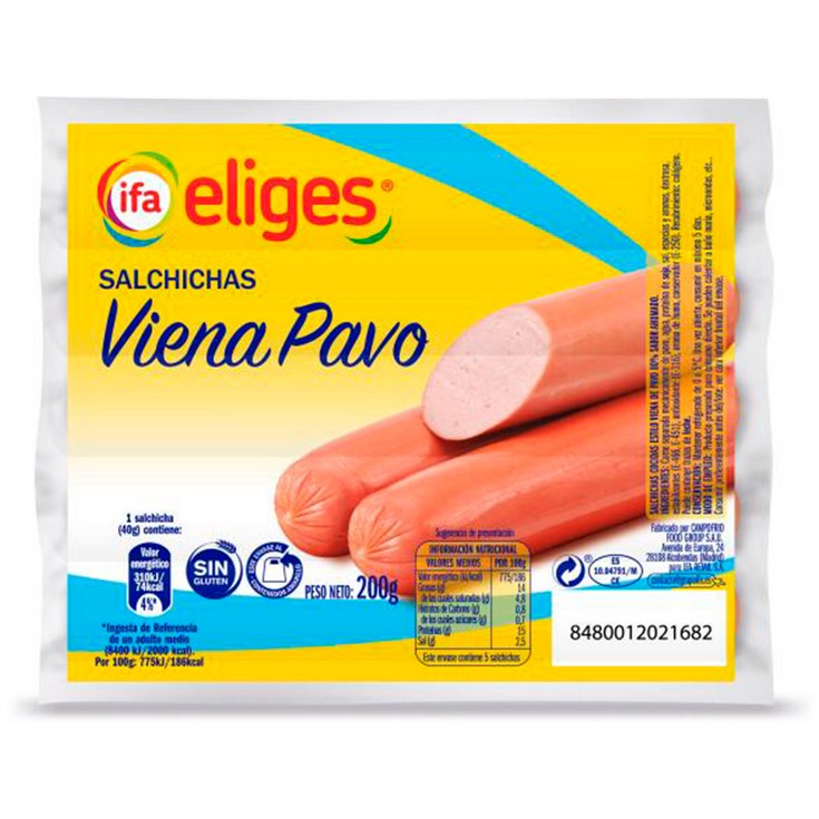 Salchichas Viena de Pavo 200g