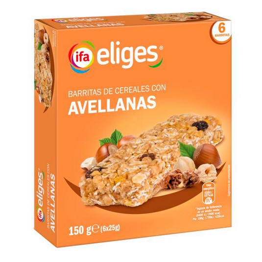 Barrita Cereales con Avellanas 6 uds 150g