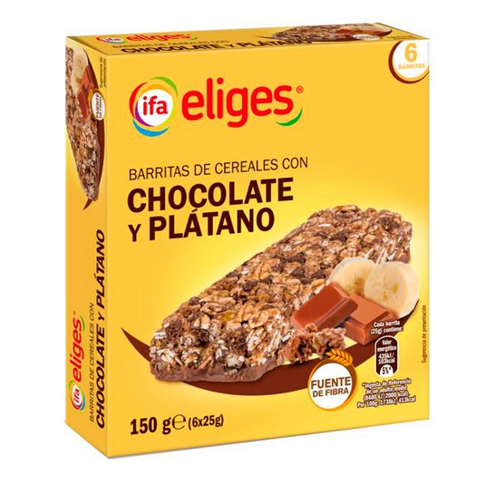 Barrita Cereales Choco Plátano 6 uds 150g