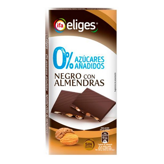 Chocolate Negro con Almendras Sin Azucares 150g