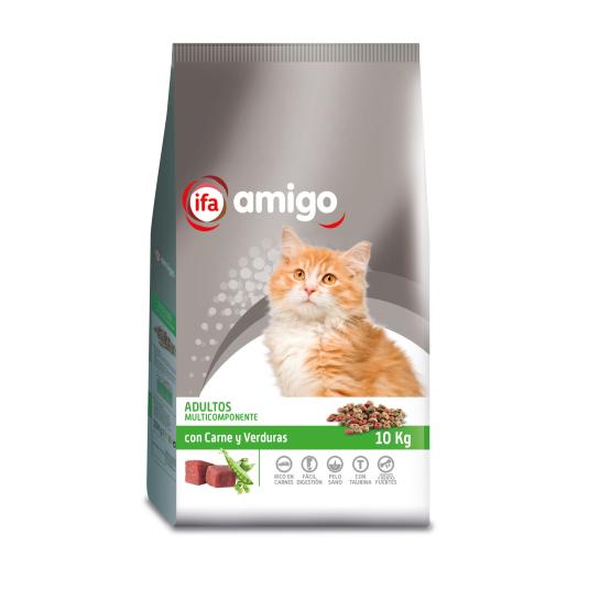 Pienso para gato de carne y vegetales - Amigo - 10kg