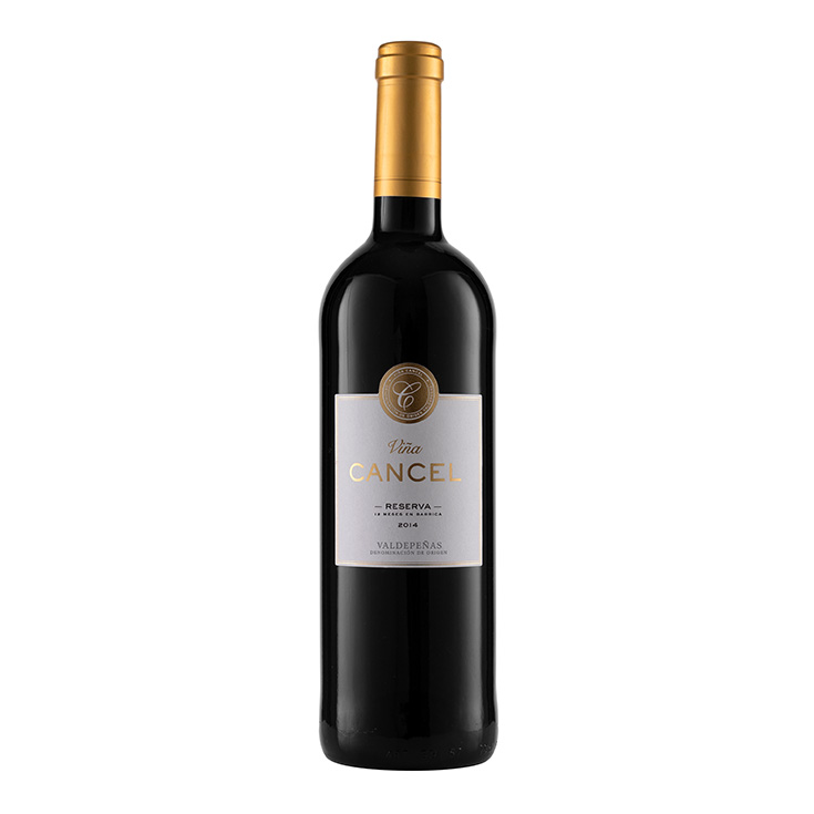 Vino tinto reserva en botella de 75cl