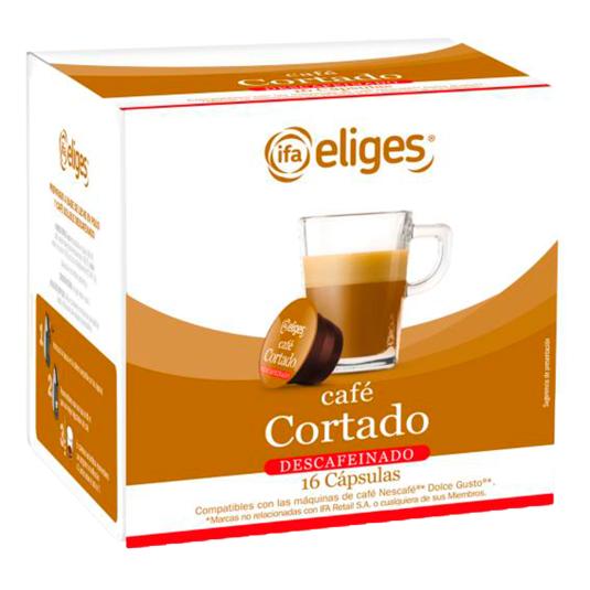 Café cápsulas cortado descafeinado - Eliges - 16 uds