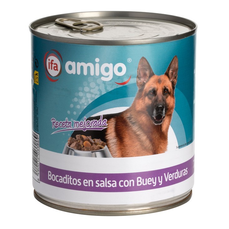 Lata perro bocaditos de buey 720g