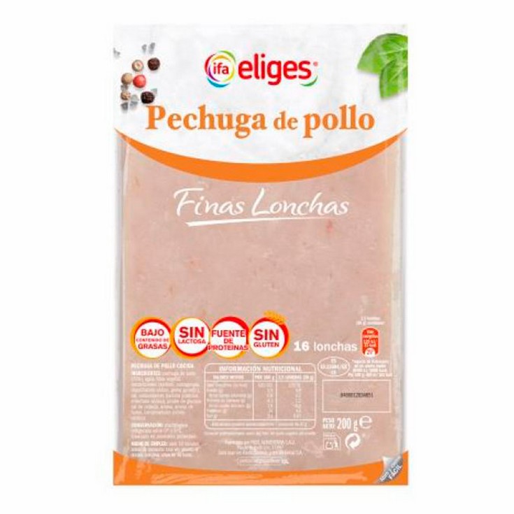 Pechuga de pollo finas lonchas - Eliges - 200g