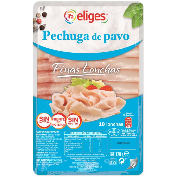 Pechuga de pavo finas lonchas - Eliges - 120g