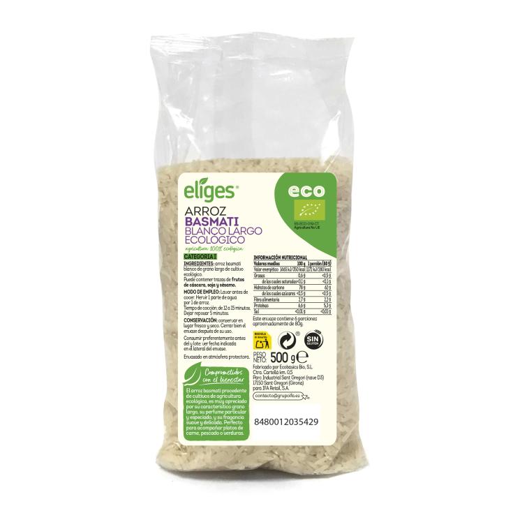 Arroz basmati ecológico - Eliges - 500g