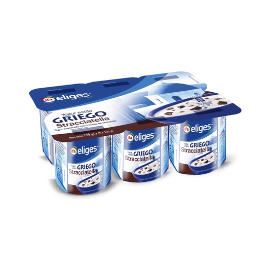 YOGUR GRIEGO STRACCIATELLA PACK 6X125G