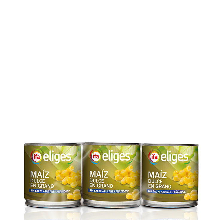 Maiz dulce sin sal ni azucar pack de 3x140g