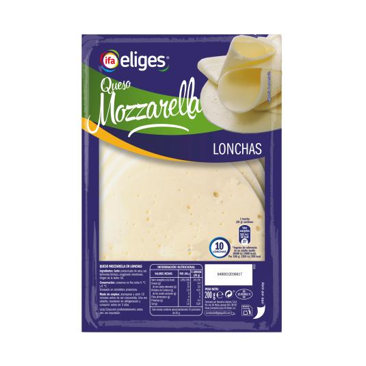 Queso en lonchas mozzarella - Eliges - 200g