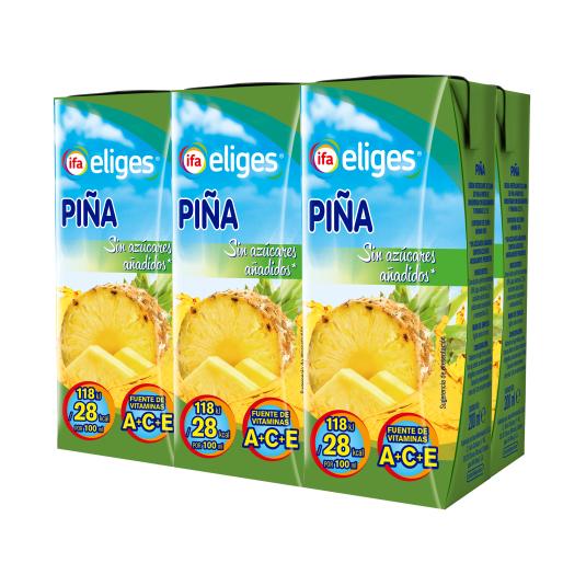 Néctar de piña sin azúcar - Eliges - 6x200ml