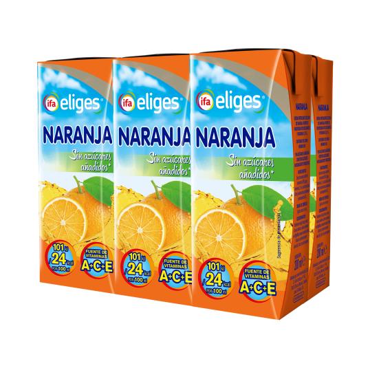 Néctar de naranja sin azúcar - Eliges - 6x200ml