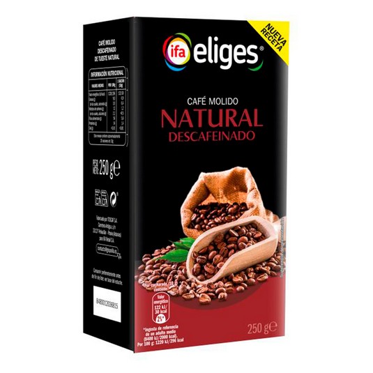Café molido natural descafeinado - Eliges - 250g