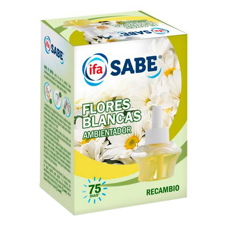 Ambientador eléctrico flores blancas recambio - Sabe - 25ml