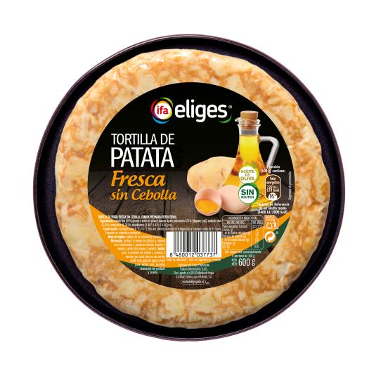 Tortilla fresca sin cebolla - Eliges - 600g