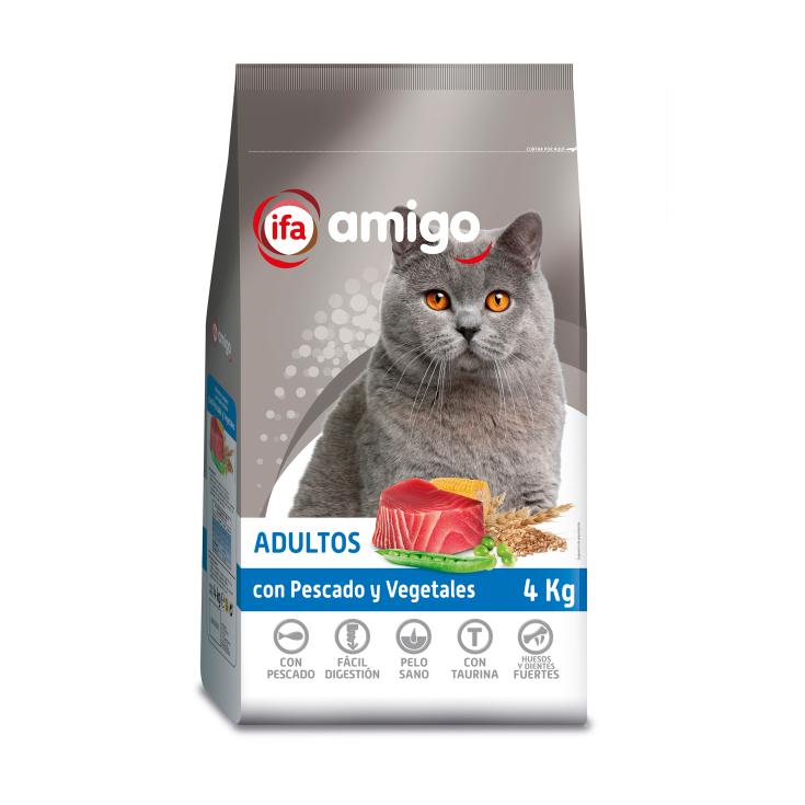 Pienso para gatos con pescado y vegetales - 4kg