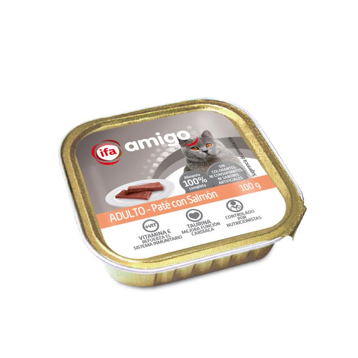 Paté de salmón gato adulto - 100g