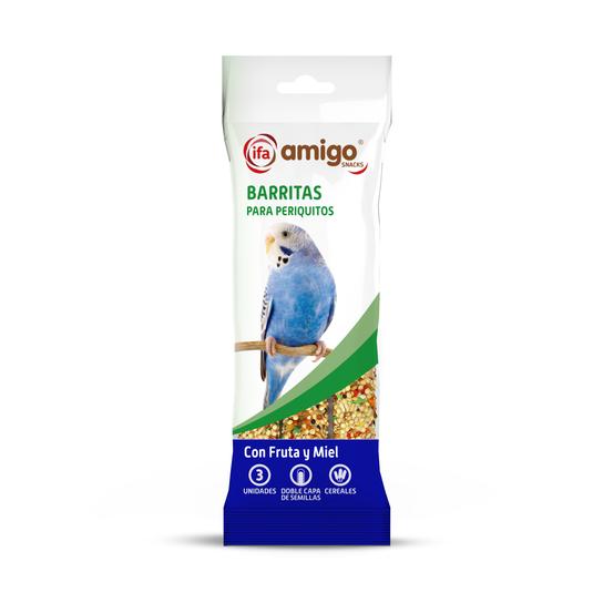 Barritas de fruta y miel para periquitos