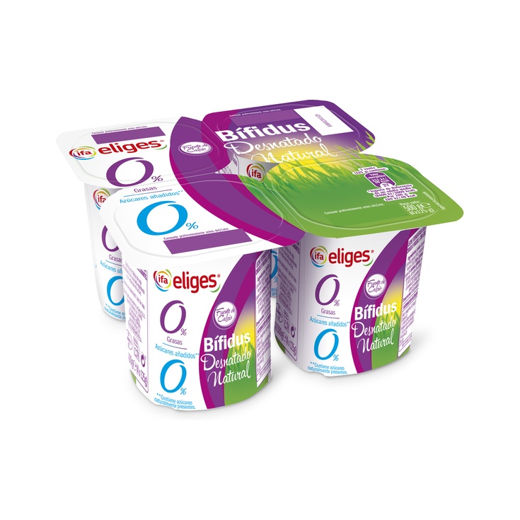 YOGUR BIFIDUS NATURAL DESNATADO 4X125G