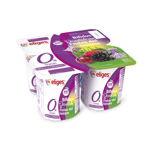 YOGUR BIFIDUS CON FRUTAS DEL BOSQUE DESNATADO 4X125G
