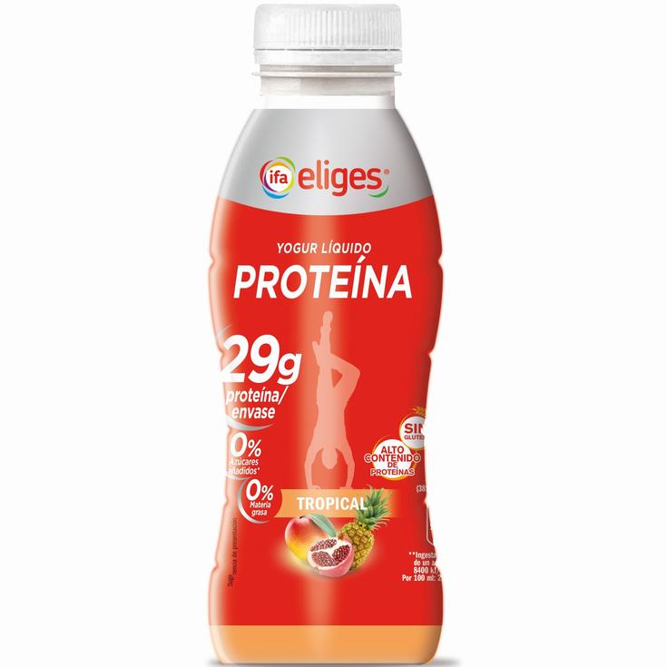 Yogur líquido protéico sabor tropical