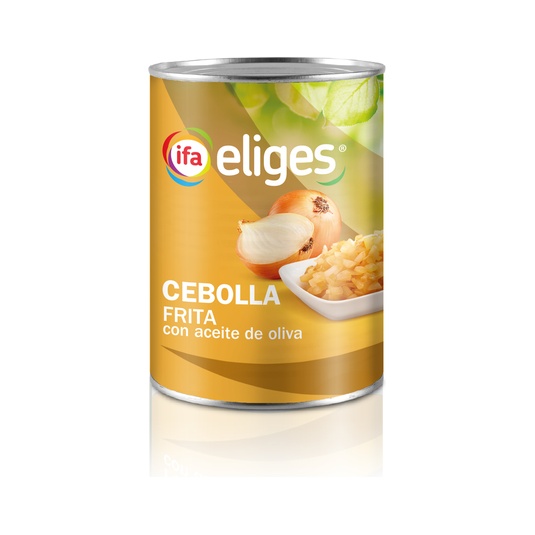 Cebolla frita en aceite de oliva lata de 500g