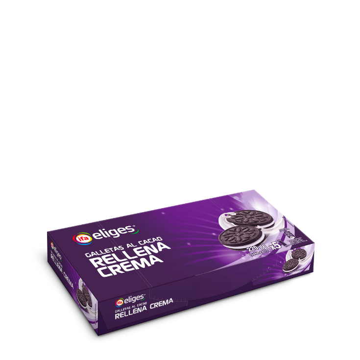GALLETAS AL CACAO RELLENA CREMA (5X44G) CAJA 220G GALLETAS AL CACAO RELLENA CREMA (5X44G) CAJA 220G