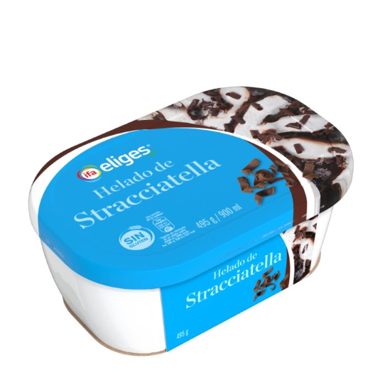 Tarrina de helado de straciatela