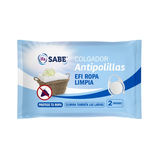 Colgador antipolillas ropa limpia